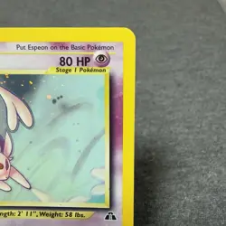 Pokemon Espeon 1/75 Neo Discovery Holo Rare Stage 1 80 HP Unlimited TCG Card - Image 3