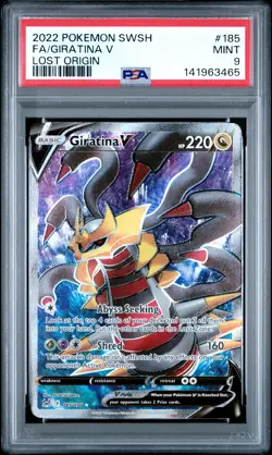 2022 POKEMON SWORD & SHIELD LOST ORIGIN #185 FULL ART/GIRATINA V PSA 9 - Image 1
