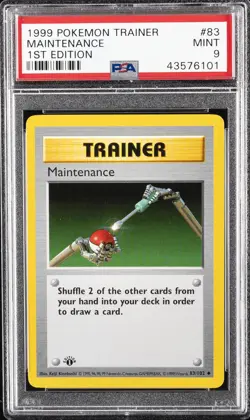 1999 POKEMON BASE SET 1ST EDITION #83 MAINTENANCE PSA 9 - Image 1