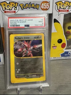 PSA 9 MINT Rocket's Scizor #4 Best of Game Promo Pokemon Card - Image 1
