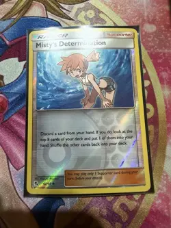 Misty's Determination - 62/68 - Pokemon Hidden Fates Reverse Holo Rare LP - Image 1