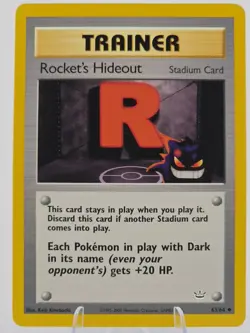 💥 Gengar Rockets Hideout Pokemon TCG 2001 (Neo Revelation Set) Non Holo # 63/64 - Image 1