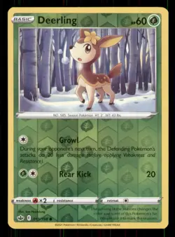 Deerling SWSH06: Chilling Reign #011/198 Common Reverse Holo Pokemon LP - Image 1
