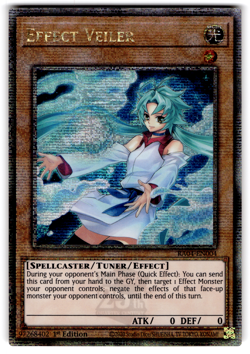 YUGIOH EFFECT VEILER QUARTER CENTURY SECRET RARE NEAR MINT 1ST ED RA04-EN004 - Image 1