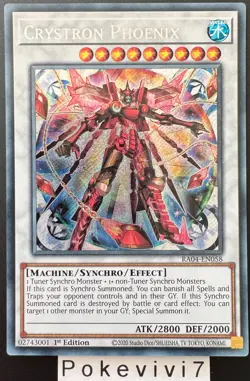 Carte YU-GI-OH! CRYSTRON PHOENIX RA04-EN058 Secret Rare NEUF - Image 1