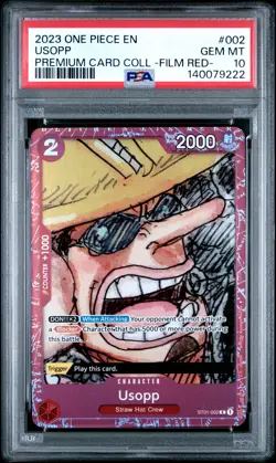 2023 ONE PIECE PREMIUM CARD COLLECTION ONE PIECE FILM RED #002 USOPP PSA 10 - Image 1