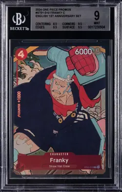 2024 ONE PIECE PROMOS ENGLISH 1ST ANNIVERSARY SET C #ST01-010 FRANKY BGS 9 - Image 1