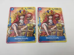 X2 Monkey.D.Luffy (2nd Anniversary Stamped Promo) P-043 One Piece LP NM English - Image 1
