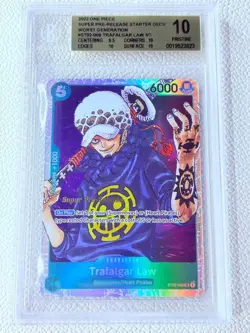 2022 One Piece TRAFALGAR LAW Super Pre-Release ST02-009 BGS 10 PRISTINE - Image 1