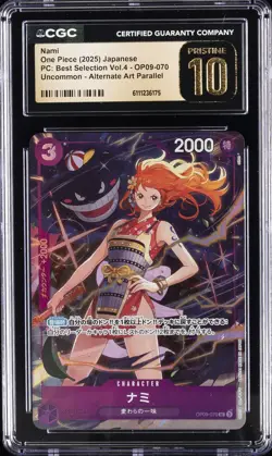 2025 ONE PIECE JAPANESE BEST SELECTION VOL.4 ALT ART NAMI CGC 10 PRISTINE - Image 1