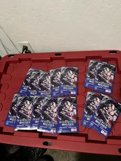 14x One Piece OP14 THE AZURE SEA’S SEVEN Sleeved Blister Booster Packs Sealed - Image 1