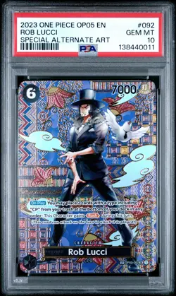 2023 ONE PIECE AWAKENING OF THE NEW ERA SPECIAL ALT ART #092 ROB LUCCI PSA 10 - Image 1