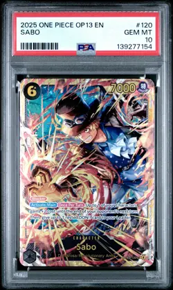 2025 ONE PIECE OP13-CARRYING ON HIS WILL #120 SABO PSA 10 - Image 1