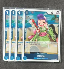 One Piece - Otama OP13-043 Foil Playset (x4) Carrying on His Will NM - Image 1