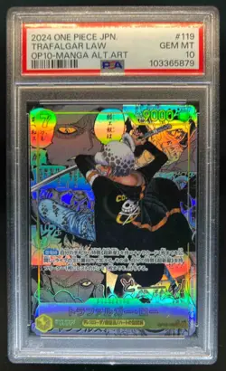 2024 One Piece Japanese Trafalgar Law Manga Alternate Art #OP10-119 PSA 10 GEM - Image 1