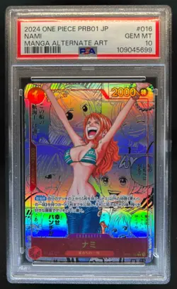 2024 One Piece PRB01 Japanese Nami Manga Alternate Art #OP01-016 PSA 10 GEM - Image 1