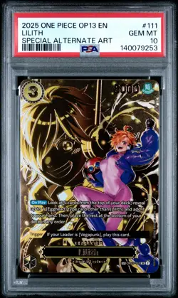 2025 ONE PIECE OP13-CARRYING ON HIS WILL SPECIAL ALTERNATE ART LILITH PSA 10 - Image 1
