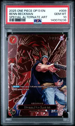 2025 ONE PIECE CARRYING ON HIS WILL SPECIAL ALT ART #009 BENN BECKMAN PSA 10 - Image 1