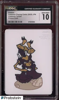 2025 Pokemon Japanese Takura Playing Cards Picture Card Kleavor CGC 10 GEM MINT - Image 1