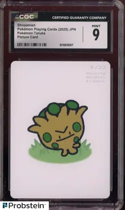 2025 Pokemon Japanese Takura Playing Cards Picture Card Shroomish CGC 9 MINT - Image 1