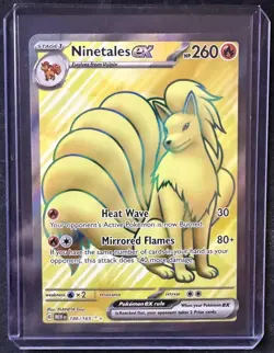 Ninetales ex 186/165 Scarlet & Violet 151 Full Art Ultra Rare Pokemon Card NM/M - Image 1