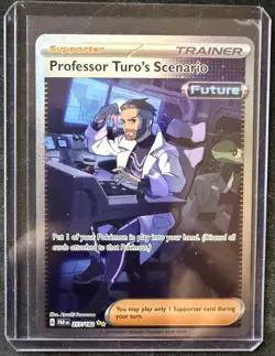 Professor Turo's Scenario 257/182 Paradox Rift 2023 SIR Holo Pokemon Card TCG - Image 1
