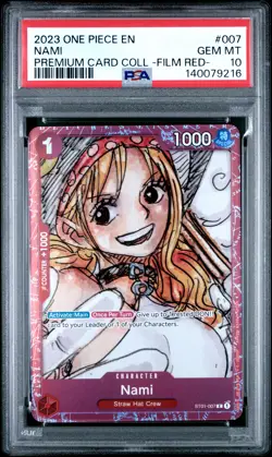 2023 ONE PIECE PREMIUM CARD COLLECTION ONE PIECE FILM RED #007 NAMI PSA 10 - Image 1