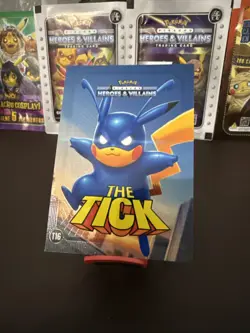 The Tick (Pikachu) #T16 Window Holo - Heros & Villains Flash Edition Pokemon - Image 1