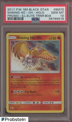 2017 Pokemon SM Black Star Promo ETB #SM70 Shining Ho-oh Holo PSA 10 GEM MINT - Image 1
