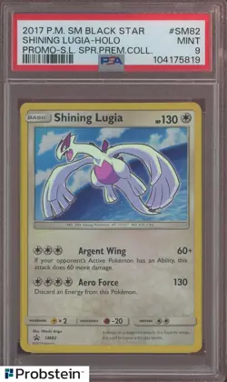 2017 Pokemon SM Black Star Promo Sl Prem Coll SM82 Shining Lugia Holo PSA 9 - Image 1