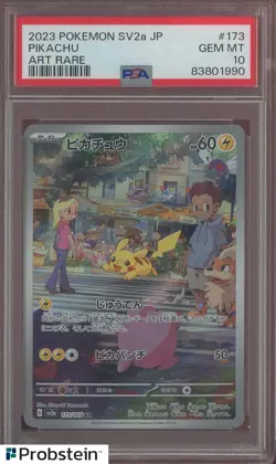 2023 Pokemon SV2a Japanese Art Rare #173 Pikachu PSA 10 GEM MINT - Image 1