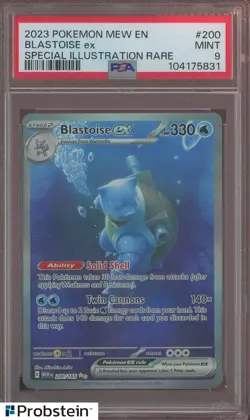 2023 Pokemon MEW EN Special Illustration Rare #200 Blastoise ex PSA 9 MINT - Image 1