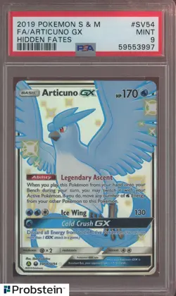 2019 Pokemon S & M Hidden Fates #SV54 FA Articuno Gx PSA 9 MINT - Image 1