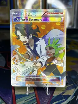 Pokemon Professor Sycamore 114/114 XY Steam Siege Holo Ultra Rare Full Art - Image 1