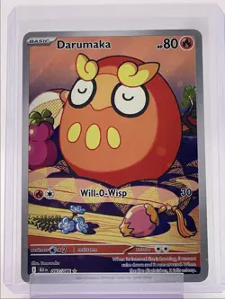 DARUMAKA 2025 POKEMON BLACK BOLT ILLUSTRATION FULL ART RARE 097/086 Q4339 - Image 1