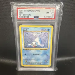 Pokemon Base Set 1st Edition Shadowless Seel 41/102 PSA 8 - Image 1