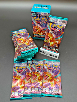 Lot of (30) Pokemon TCG Korean Ruler Of The Black Flame Booster Packs #1 - Image 1