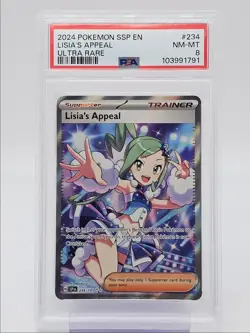 LISIA'S APPEAL 2024 POKEMON SV SURGING SPARKS ULTRA RARE 234/191 PSA 8 Q0004 - Image 1