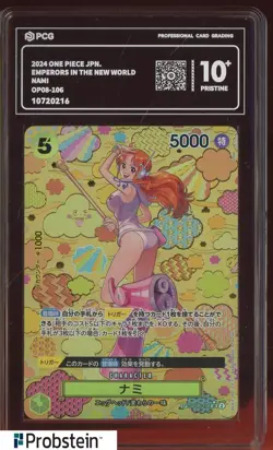 2024 One Piece Japanese Emperors In The New World OP08-106 Nami PCG 10 PRISTINE - Image 1