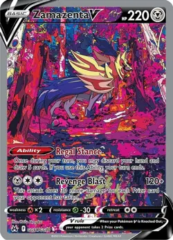 Zamazenta V - GG54/GG70 - Pokemon Crown Zenith Galarian Gallery Ultra Card NM - Image 1