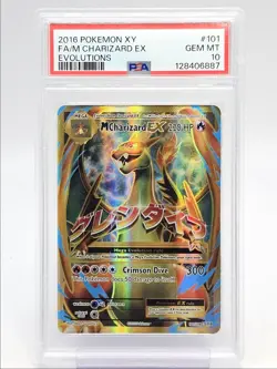 M CHARIZARD EX 2016 POKEMON XY EVOLUTIONS RARE ULTRA GEM 101/108 PSA 10 Q1860 - Image 1