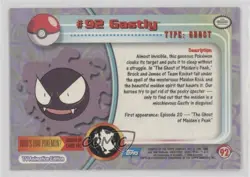 Gastly Topps Pokemon TV Animation Edition Series 2 #92 2000 1kx5 - Image 2