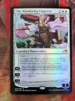 MTG Card: The Wandering Emperor (Kamigawa: Neon Dynasty) FOIL - Image 1