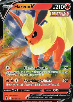 POKEMON Flareon V - #SWSH149 Holo SWSH: Sword & Shield Promo Cards NM - Image 3