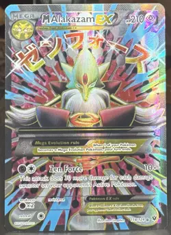 Pokemon TCG M (Mega) Alakazam EX 118/124 Fates Collide Full Art Rare Holo Card - Image 1