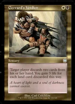 Gerrard's Verdict LP Light Play Apocalypse MTG [10079] - Image 1