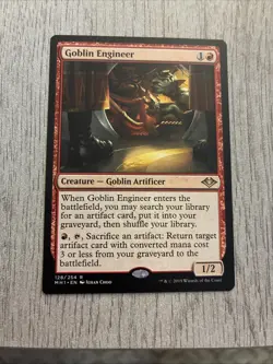 MTG Goblin Engineer Modern Horizons Regular Rare NR-MINT Or Better - Image 1