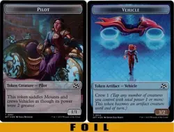 Vehicle 12 / Pilot 1 - Token - Foil - DFT - NM - MTG Magic the Gathering - Image 1