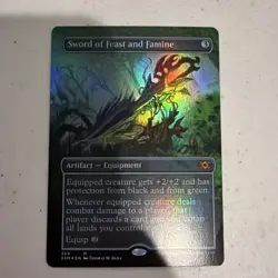 Sword of Feast and Famine (Borderless) Double Masters Foil - Image 1
