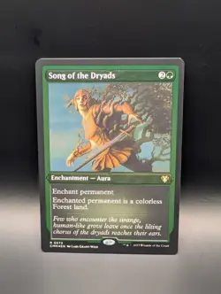 MTG - Song of the Dryads - FOIL ETCHED - Enchantment Aura - CMM #572 - Rare - Image 1